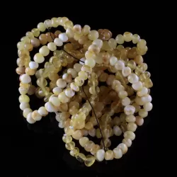 10 Butter BAROQUE Baltic amber adult stretcy bracelets 19cm