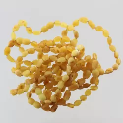 10 Raw Butter BEANS Baltic amber adult bracelets 19cm