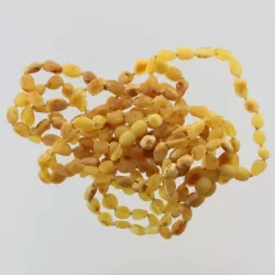 10 Raw Butter BEANS Baltic amber adult bracelets 19cm