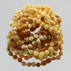 10 Raw BAROQUE Baltic Amber Bracelet 19cm