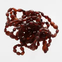 10 Raw Ruby BEANS Baltic amber teething bracelets 14cm