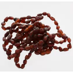 10 Raw Ruby BEANS Baltic amber teething bracelets 14cm
