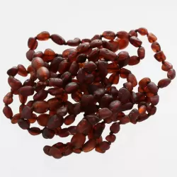10 Raw Ruby BEANS Baltic amber teething bracelets 14cm