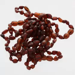 10 Raw Ruby BEANS Baltic amber teething bracelets 14cm