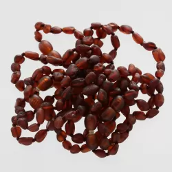 10 Raw Ruby BEANS Baltic amber teething bracelets 14cm