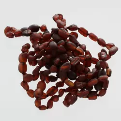 10 Raw Ruby BEANS Baltic amber teething bracelets 14cm