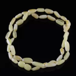 Butter BEANS Baltic amber knotted necklace 19in