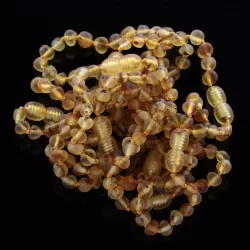 10 Raw Green BAROQUE Baltic amber teething bracelets 14cm