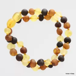 Raw Baltic Amber Teething Necklace for Baby