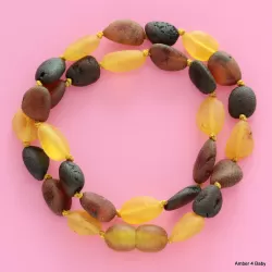 Raw Baltic Amber Teething Necklace for Baby