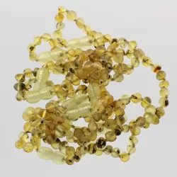 10 Raw Green BAROQUE Baltic amber teething bracelets 14cm