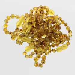 10 Raw Green BAROQUE Baltic amber teething bracelets 14cm