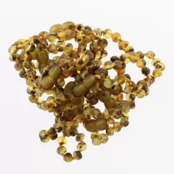 10 Raw Green BAROQUE Baltic amber teething bracelets 14cm