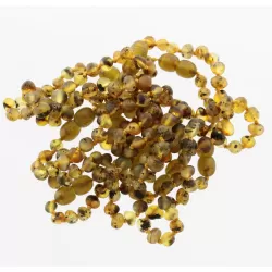 10 Raw Green BAROQUE Baltic amber teething bracelets 14cm