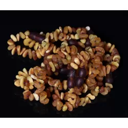 10 Raw Butter Mix CHIPS Baltic amber teething bracelets 14cm