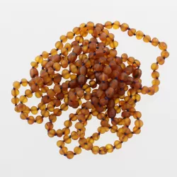 10 Raw Cognac BAROQUE Baltic Amber Bracelet 20cm