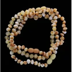 3 Raw Butter Baltic Amber Anklets 25cm