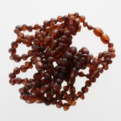 10 Raw Cognac BAROQUE Baltic amber teething bracelets 14cm
