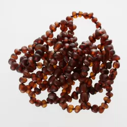 10 Raw Cognac BAROQUE Baltic amber teething bracelets 14cm