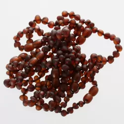 10 Raw Cognac BAROQUE Baltic amber teething bracelets 14cm