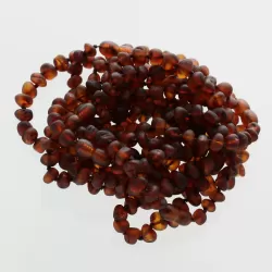 10 Raw Cognac BAROQUE Baltic Amber Bracelet 21cm