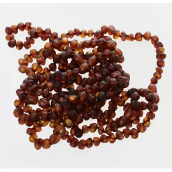 10 Raw Cognac BAROQUE Baltic Amber Bracelet 21cm