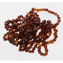 10 Raw Cognac BAROQUE Baltic Amber Bracelet 21cm