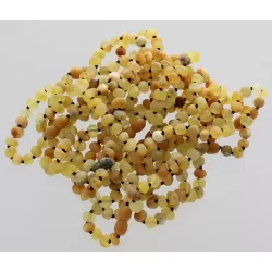 10 Raw Mix Baltic Amber Anklets 25cm