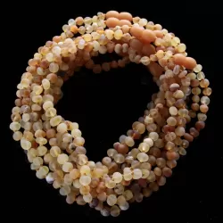 10 Raw Mix BAROQUE Baltic amber teething necklaces 32cm