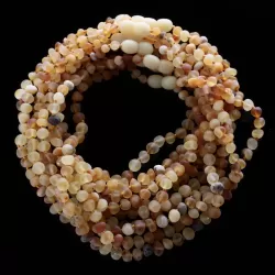 10 Raw Mix BAROQUE Baltic amber teething necklaces 32cm
