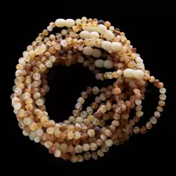 10 Raw Mix BAROQUE Baltic amber teething necklaces 32cm