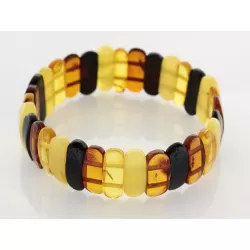 Multi pieces Baltic amber stretchy bracelet 20cm