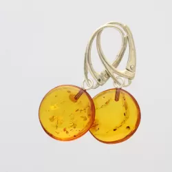 Cognac drops Baltic amber earrings