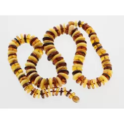 Multi BUTTONS Baltic amber necklace 57cm