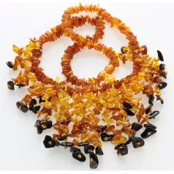 Multi line Baltic amber necklace 48cm