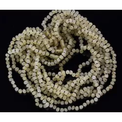 Raw Lemon BAROQUE Baltic amber necklace 55cm