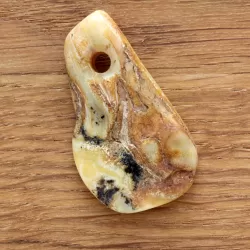 Baltic Amber Medallion pendant with hole