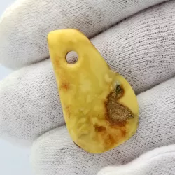Baltic Amber Medallion pendant with hole