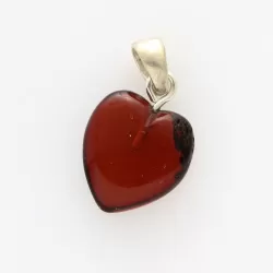 Baltic Amber Heart Pendant Charm
