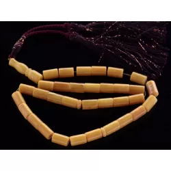 Islamic 33 Prayer BALTIC AMBER CYLINDER Beads Muslim Rosary