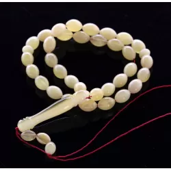 Islamic 33 Prayer OLIVE Baltic amber beads rosary