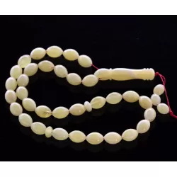 Islamic 33 Prayer OLIVE Baltic amber beads rosary
