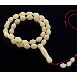 Islamic 33 Prayer OLIVE Baltic amber beads rosary