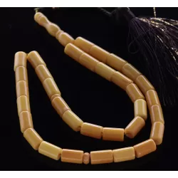 Islamic 33 Prayer BALTIC AMBER CYLINDER Beads Muslim Rosary