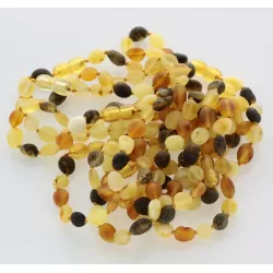 10 Raw Mix BEANS Baltic amber adult bracelets 19cm