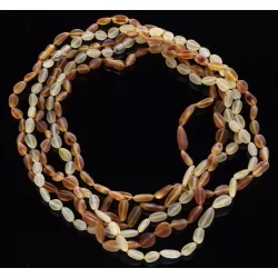 5 Raw BEANS Baltic amber adult necklaces 50cm