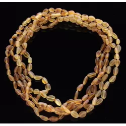 5 Raw Honey BEANS Baltic amber adult necklaces 50cm