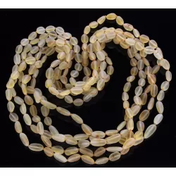 5 Raw Lemon BEANS Baltic amber adult necklaces 55cm