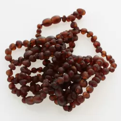 10 Raw Cognac BAROQUE Baltic amber teething bracelets 14cm