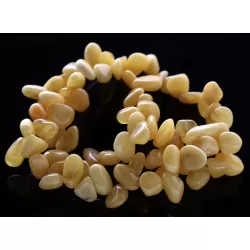 Butter Leaf Beads Baltic amber stretch bracelet 18cm